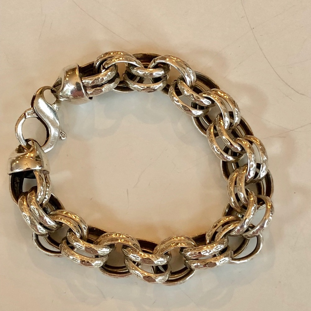 Italian Sterling Silver Lopster Claw Bracelet